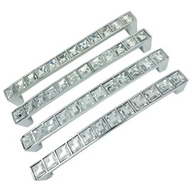 Micro Trader 4x Crystal Cabinet Pull Handle Bar Drawer Cabinet Door Handle 128mm