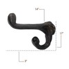 Rustic State Clark Wall Mount Cast Iron Hooks Coat Towel