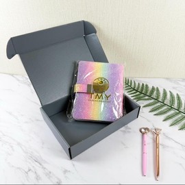 TMY Rainbow Glitter Diary with Lock for Girls – 240 Pages, Heart & Diamond Pens Set, Secret Journal Gift Box for Kids Teens and women – 18.3x14x2.5cm Lockable Notebook with Pens