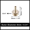 Hihaha 2 Pcs 8mm 3/4" BSP Male Thread Hose Fitting