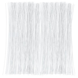 VURYAPI 100pcs Stem Wire Flower Wire Fondant Wire 14 Inch 26 Gauge Wire (0.5mm) White
