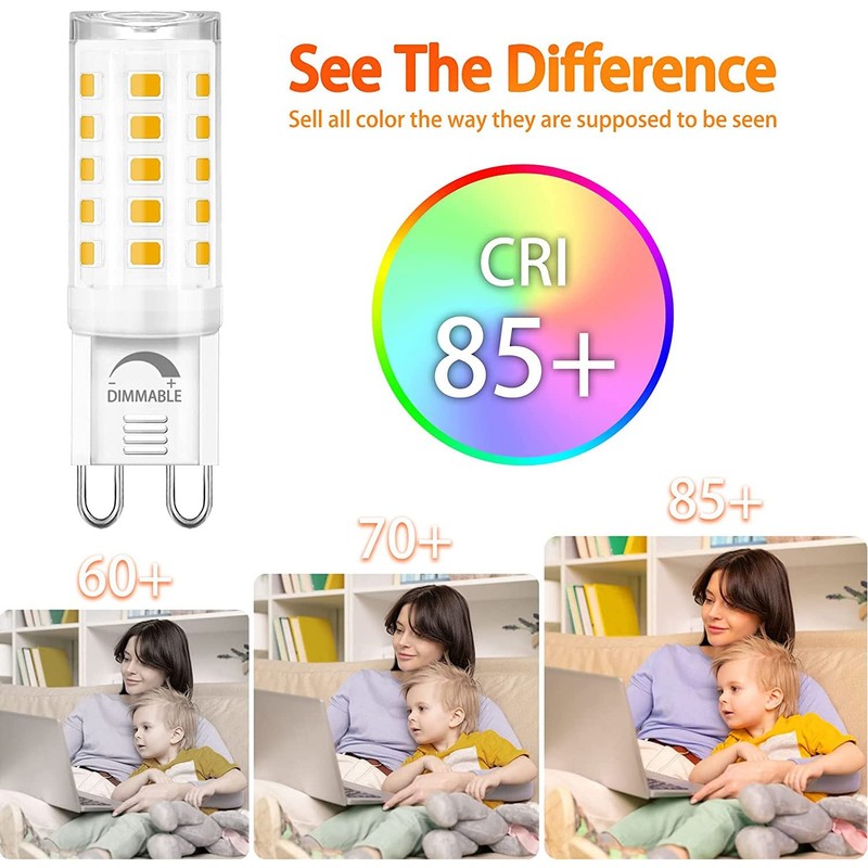 winshine 10 Pack Dimmable G9 LED Light Bulb 3000K Warm