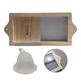 BESTNEWIE Adjustable Sauna Air Vent Grille – Equipped with Nylon Netting to Block Unwanted Foreign Objects from Entering the Sauna Room. Come with a Sauna Hat Sauna Accessory (Medium-Sized)
