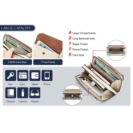 SENDEFN Small Crossbody Phone Purses for Women Vegan Leather Crossbody Bags Shoulder Handbags with Multiple Pockets Card Slots