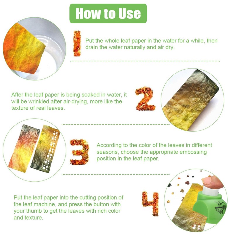 Fdit Beautiful Paper Punch Cutter Tree Leaf Pattern Making Mold