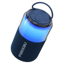 Passau Portable Bluetooth Speaker Wireless with Lights, 15W Loud Stereo Clear Sound, All Day Playtime, BT 5.4, TWS Paring, for Home Outdoor Party Beach (Blue)