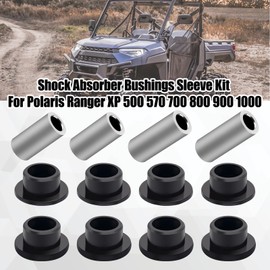JERBOR 8PCS Shock Absorber Bushings Sleeve Kit for Polaris Ranger XP 500 570 700 800 900 1000, Rear Shock Absorber Bushings Sleeve Kit for Polaris Automobile Replacement Repair Parts