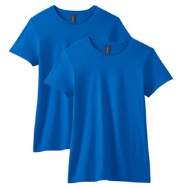 Gildan Women's Softstyle Cotton T-Shirt, Style G64000L, Multipack, Royal (2-Pack), X-Large