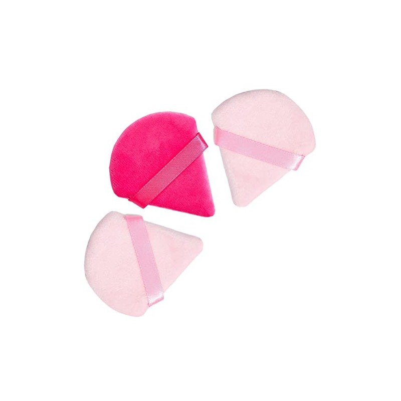 LAC 3 Powder Puff Face Triangle - Reusable Mini Velvet