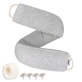 TORRAMI 38" Door Draft Stopper Under Bottom Insulation Noise Air Stopper 2.2LB,Draft Stopper Guard Seal for Doors and Windows - Light Gray