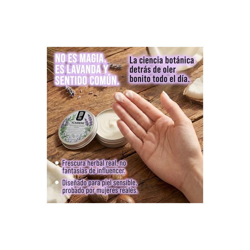 Desodorante Natural Icaremi Lavanda 50g | Bálsamo en Tarro Ecológico