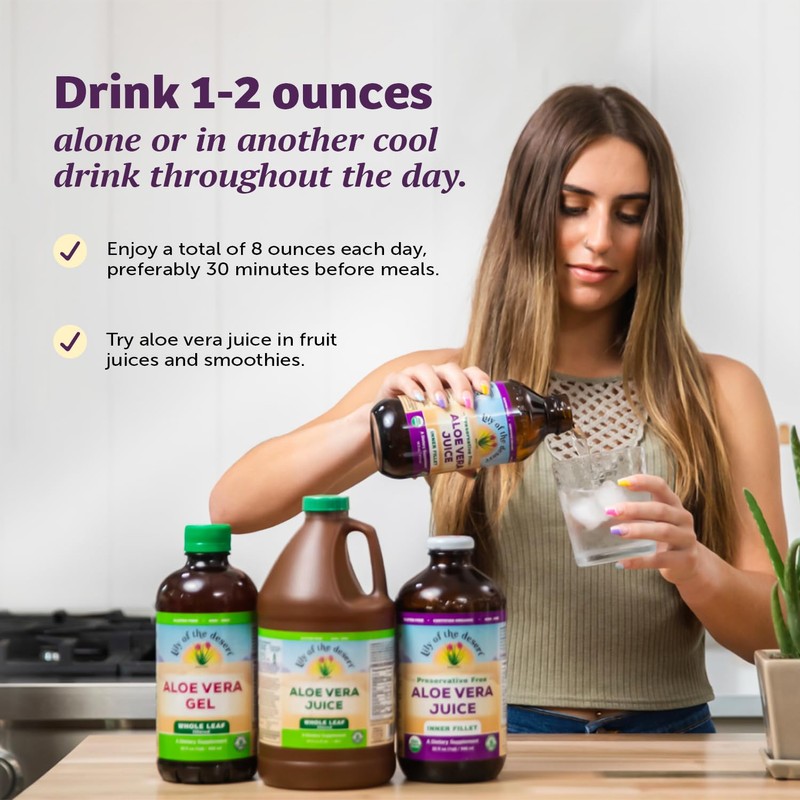 Lily of The Desert Aloe Vera Juice Whole Leaf, 16