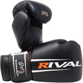RIVAL Boxing RB60 2.0 Workout Bag Gloves, Hook and Loop Closure - Breathable Mesh Palm, Soft Inner Lining, and Pre-Formed Pro Fit