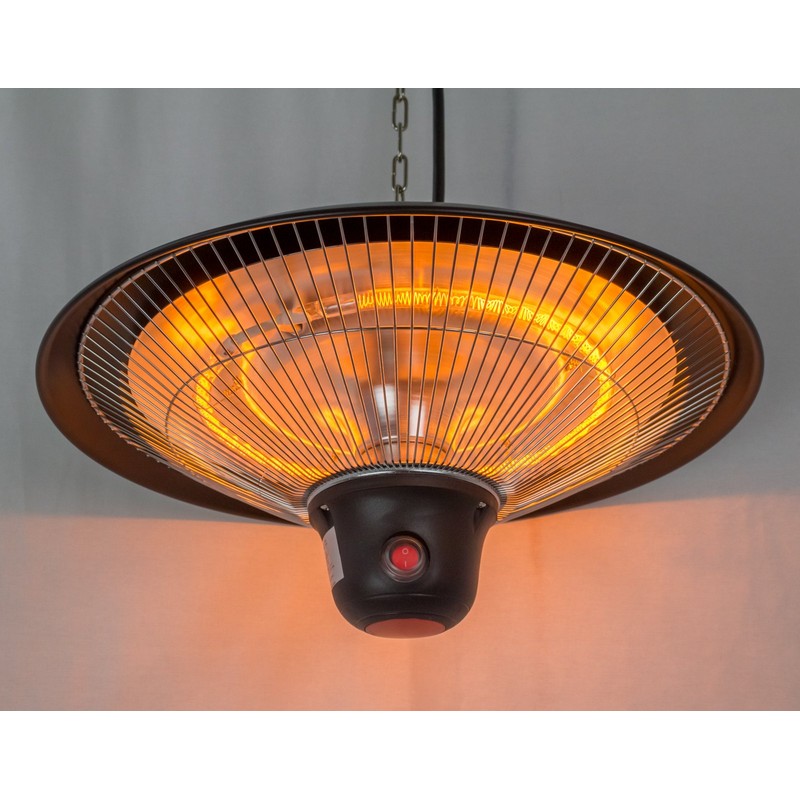 Hiland HIL-PHE-1500BR Electric Gazebo Indoor/Outdoor Heater with LED/Remote, 1500 Watts,