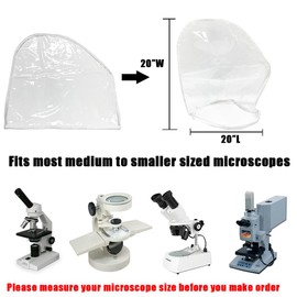 Microscope Dust Cover Fit Full Size Standard Microscopes, 20" L x 20" W - lensmeter Instruments Accessories, PVC, Waterproof, 1 Pcs