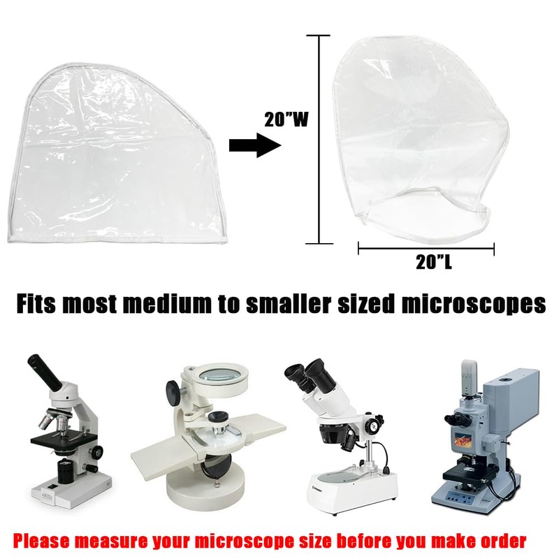 Microscope Dust Cover Fit Full Size Standard Microscopes, 20" L
