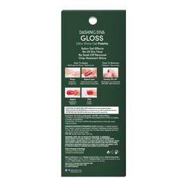 Dashing Diva Gloss Nail Strips - Mistletoe Kiss | UV Free, Chip Resistant, Long Lasting Gel Nail Stickers | Contains 32 Nail Wraps, 1 Prep Pad, 1 Nail File