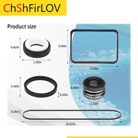 ChShFirLOV - SPX1600TRA Super Pump Seal - Replacement for Hayward Go Kit 3. Fits SP1600, SP2600 in Regular, SP1600Z2 PS-201 SPX1600R SPX1600S SPX1600T Pool - 1Set