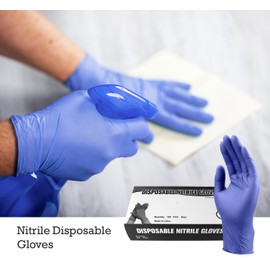 GENC BÉAUTY 100pcs Nitrile Gloves Disposable Gloves Food Safe Powder Free Latex Free Gloves for Tattoo, Mechanics, Hairdressing, Home use (Purple, Medium)