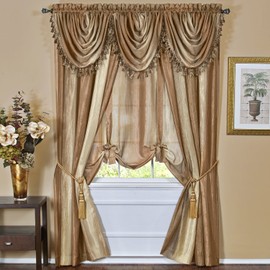 Achim Home Furnishings Ombre - Bufandas para Cortinas, 1.27 x 1.6 m, Arena, 1