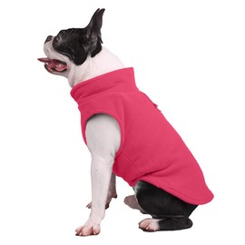 Dog Sweater / Dog Sweatshirt, Soft Fleece Vest Cold Weather Jacket with Leash Ring for Small and Medium Dogs (XL, Hot Pink)
