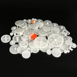 91PCS Module 0.5 Plastic Gears Single Gear Reduction Gear Small Motor Gears for DC Motor RC Car Truck Robot Helicopter DIY Model Toy Gear Replacement Part (91)
