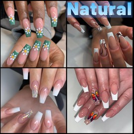 Lifextol 240pc Coffin Gel x Nail Tips Medium Fake Nails for Press on Nails Clear Acrylic Nails Tips, 12 Size Full Cover Nail tips Coffin Soft Gel Nail Tips False Nails Extension Artificial Fingernail