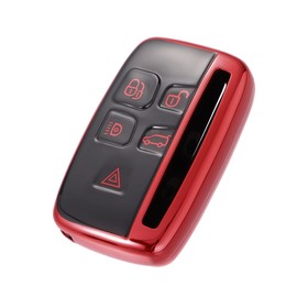 Partuto Key Fob Cover for Range Rover Evoque Velar Discovery TPU Red - 1 Pc