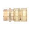 2Pairs 3/4in Brass Hose Adapter 2 Way Hose Adapter Durable
