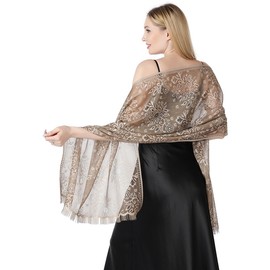 FAIRYGATE Shawl Womens Scarf Shawls and Wraps for Evening Dress Wedding Bridesmaid Birthday Gift Scarves Wrap Soft and Comfortable Polyester Material Shawl Shawls for Weddings UC1011