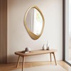 AAZZKANG Large Wall Mirror with Irregular Wood Framed 28"x20" Decorative