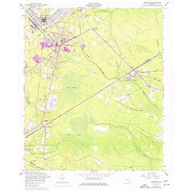 YellowMaps Hinesville GA topo map, 1:24000 Scale, 7.5 X 7.5 Minute, Historical, 1958, Updated 1976, 26.9 x 22 in - Polypropylene