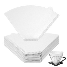 HOTUT 100 Pcs Coffee Filter Paper, Size 103, Coffee Filters Cones Shaped, for Filter Coffee Makers, 4-7 Cups, White