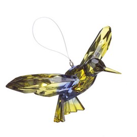 Ganz Crystal Expressions Ornament - Hanging Two-Toned Hummingbirds (Green/Blue)