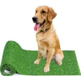 LOMANTOWN Artificial Grass Indoor Outdoor Turf Rug, Dog Potty Grass Mat with Drainage Holes, Fake Grass for Lawn Balcony Landscape Garden Decoration -2.2ft x 4ft