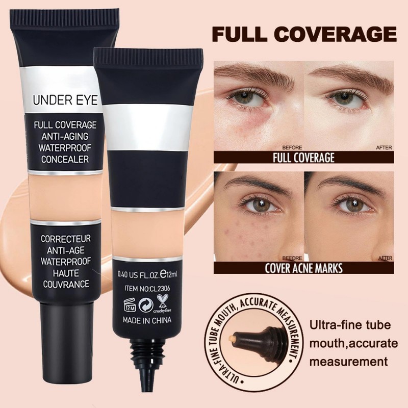 2PCS Under Eye Concealer - Concealer for Mature Skin &