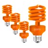 SLEEKLIGHTING 23 Watt T2 Orange Light Spiral CFL Light Bulb,