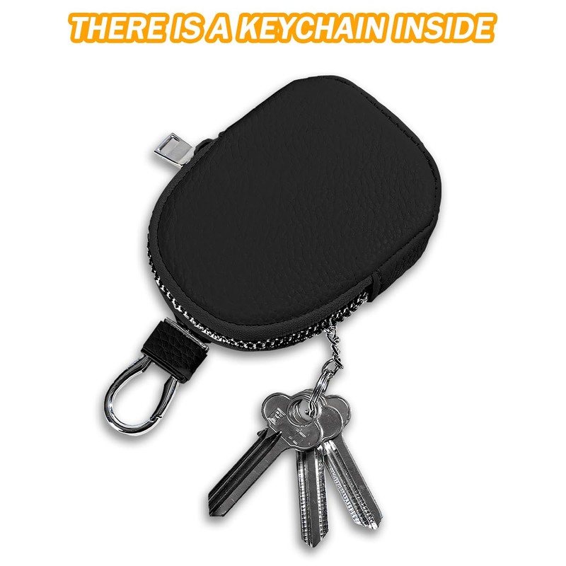 Mandark Car Key Fob Case, Leather Automotive Remote Key Chain