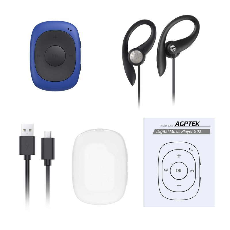 AGPTEK G02 8GB Clip MP3 player Ditigal Music player with