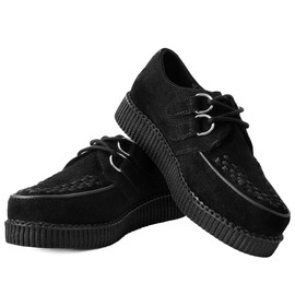 T.U.K. Leather Viva Low Creeper - Men's & Women's Shoes, Black (Black Suede)