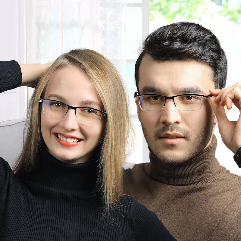 LUFF 6Pcs Anti-Blue-ray Reading Glasses Portable Ultra-Light Readers(4.00X)