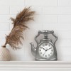 Presentime & Co. 11" Teapot Clock, Silent Non Ticking, Modern