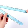 2 PCS Folding Ruler, 30cm Foldable Ruler Clear Ruler 15cm
