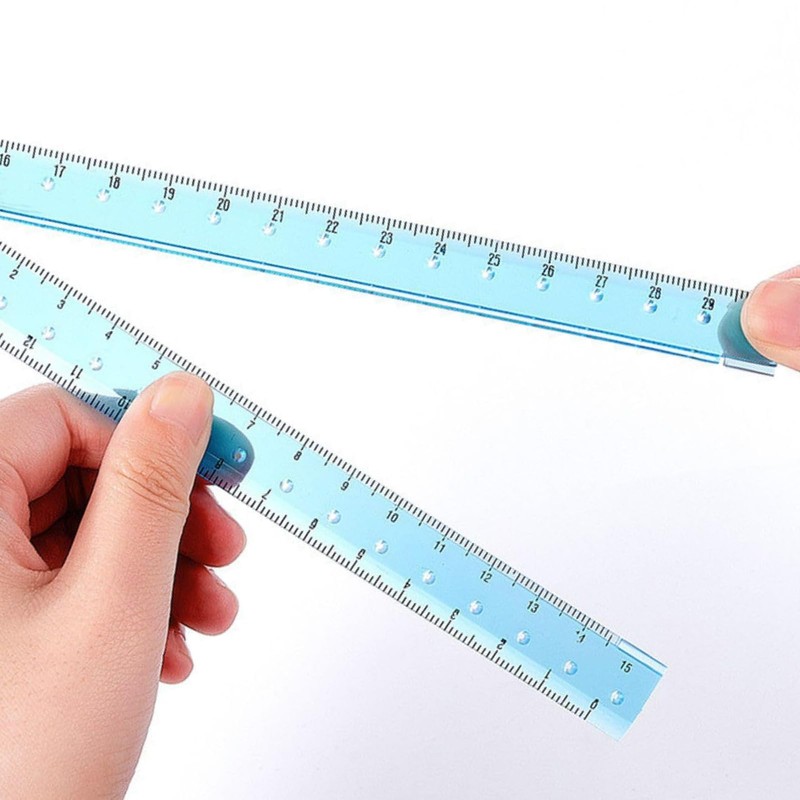 2 PCS Folding Ruler, 30cm Foldable Ruler Clear Ruler 15cm