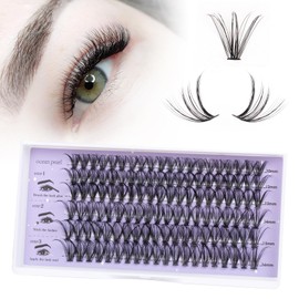 Cluster Lashes 120 Pcs Individual Lashes DIY Eyelash Extensions 10-16mm Length Reusable Soft Fluffy False Eyelashes Super Thin Band Lash Extensions Lash Clusters for Makeup at Home - 30D