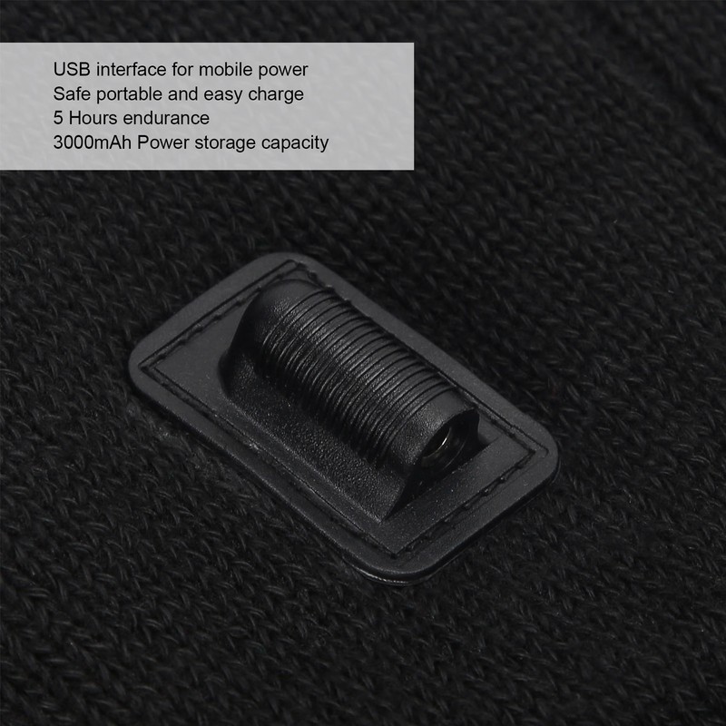 USB Rechargeable Heating Hat Winter Outdoor Warm Fast Heating Breathable