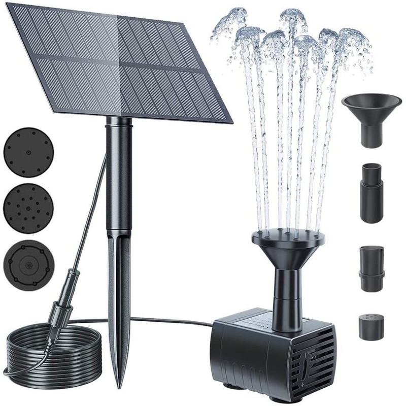 Solar Fountain 1.5W Electric Water Pump with 4 Nozzles for
