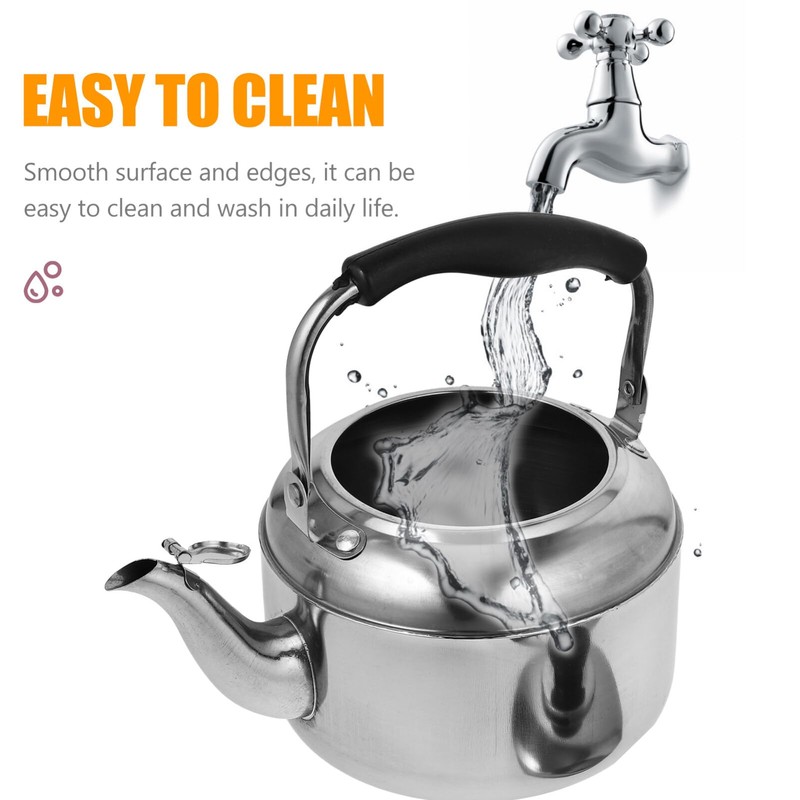 Alipis Stainless Steel Kettle with Whistle Sound Water Boiler for