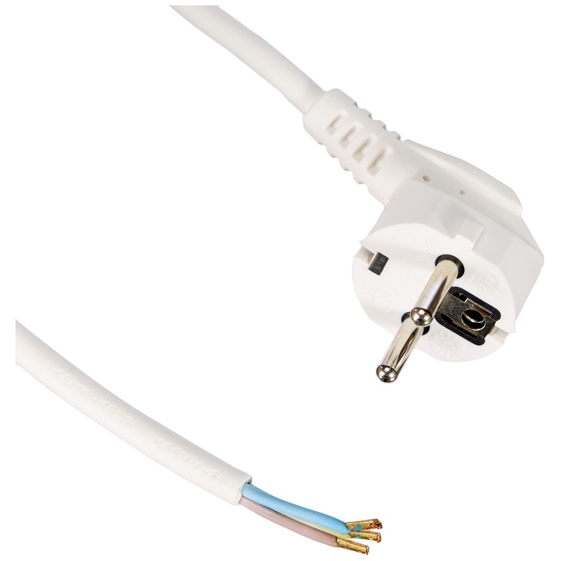 as - Schwabe 70800 Strom connection cable white 10m
