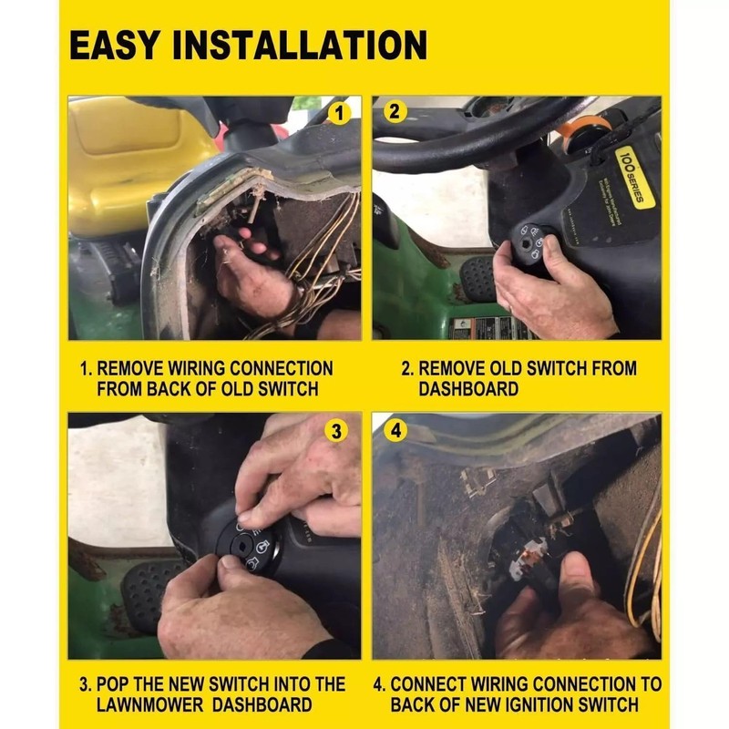 Ignition Switch with Key 7 terminals Fit for Craftsman Husqvarna